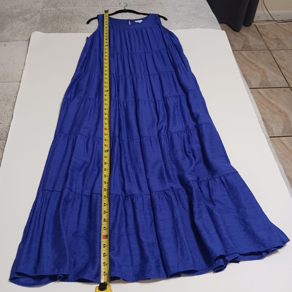 J. Jill Sleeveless Royal Blue Tiered Maxi Dress - Picture 12 of 13